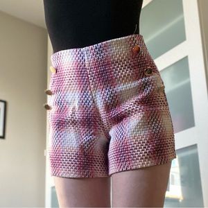 Colourful Italian Made Knitted Linen Shorts Giorgia Giannini